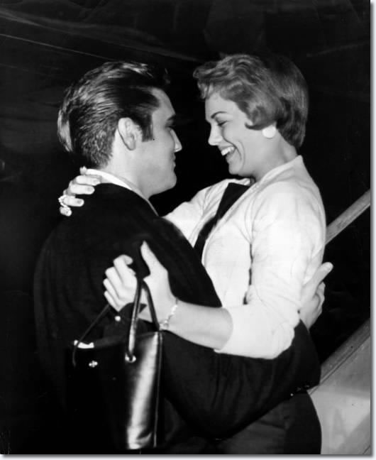 Elvis Presley and Anita Wood - September 13, 1957, Memphis Municipal Airport. Elvis picked up Anita who arrived from Hollywood on an American Airline's flight.