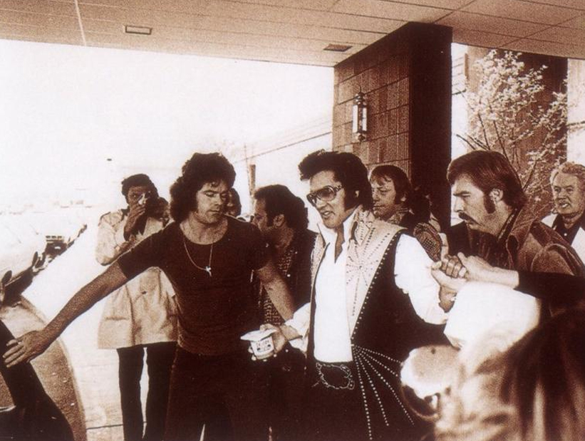 Elvis Presley and Jerry Schilling.