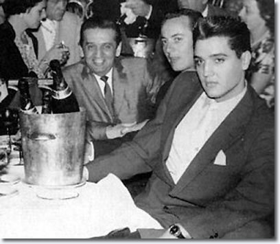 Freddy Bienstock (left) with Elvis during his visit in Paris, 1959